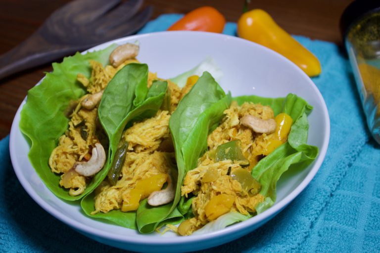 Healthy Chicken Curry Lettuce Wraps